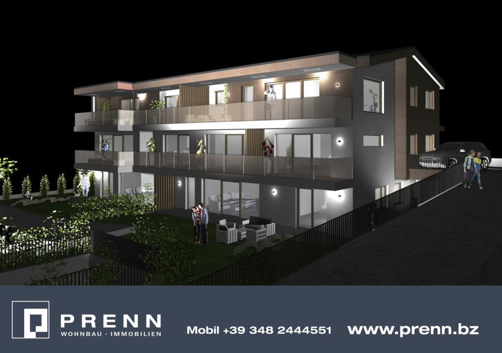 Rendering Pfalzegg Baulos B Nachtansicht